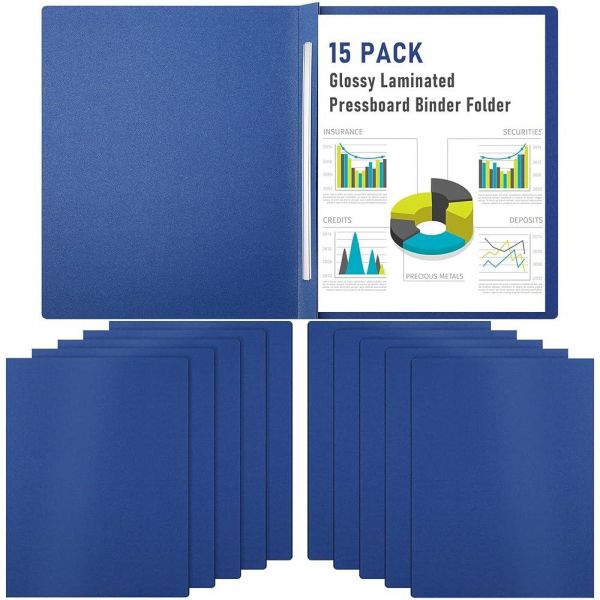 Resurhang 15 Pack 8 5 x 11 Glossy Pressboard Report Covers Letter Size Paper Binder Presentation Fo