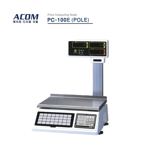 정육점 가격표시저울 15kg 5g 2g 국산 양면 요금 표시부 마트 과일 채소 떡집 반찬가게 에이컴 PC-100E