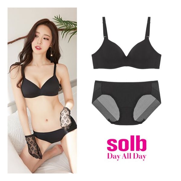 솔브 솔브 노와이어핏 스킨 브라햄팬티 세트 SSET313