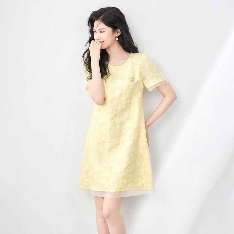 여성 오늘도예쁜 여름 원피스 비즈 라운드 언밸런스 옷 OOTD2