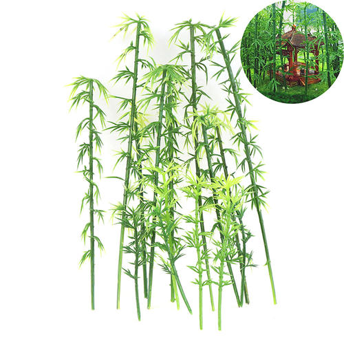 20Pcs 플라스틱 미니어처 모델 나무 풍경 대나무 모래 장난감 테이블