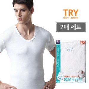 트라이 트라이 TRY 남성 데오도란트 반팔런닝 2매세트