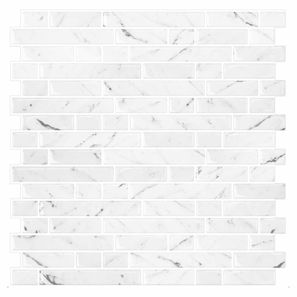스틱구 10매 마블 룩 필 앤 스틱 백스플래시 12 X12 주방용 벽 타일 부착 두꺼운 디자인 1 1 Sandstone