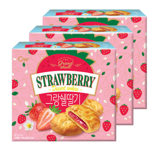 청우 그랑쉘 딸기 195gx3개