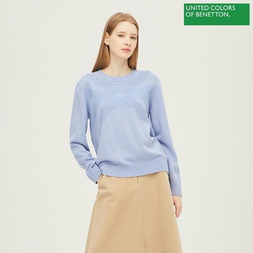베네통 베네통 Benetton logo jacquard sweater 2F 19Z 1135U1044
