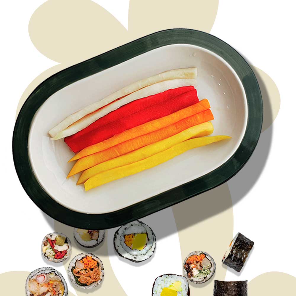 저염 김밥 수제단무지 NO 합성첨가제 비정제원당 국산 식재료 300g 강황달수제단무지 1개 250g