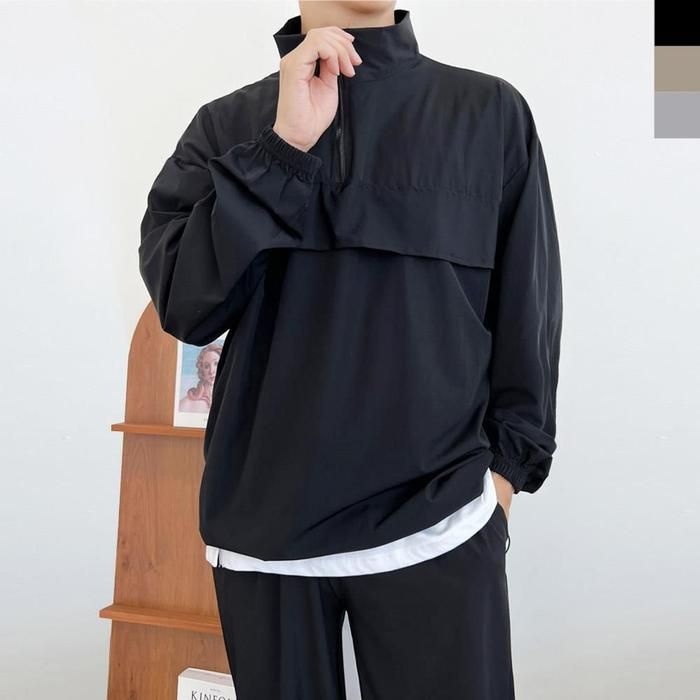 남자 바람막이 카라 반집업 아노락 티셔츠 OC-TSA-SWFGH99P