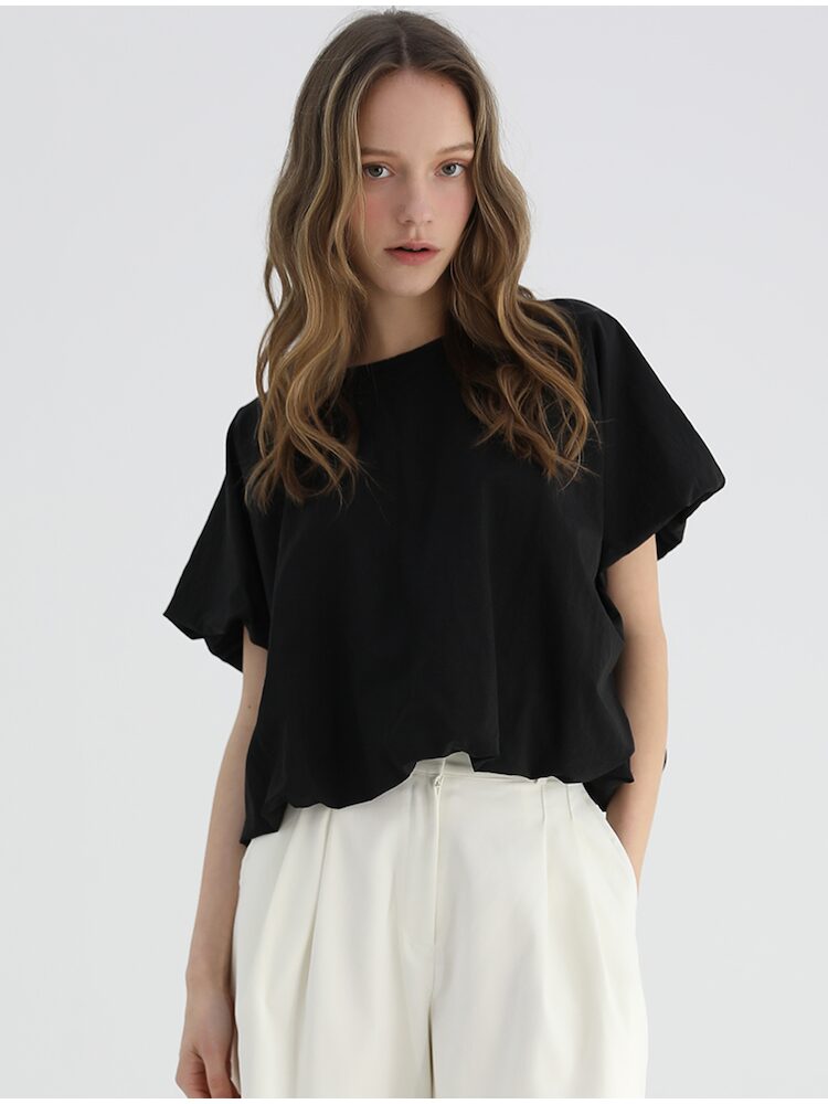 스테이 위드 미 벌룬 블라우스 24SS0705BK