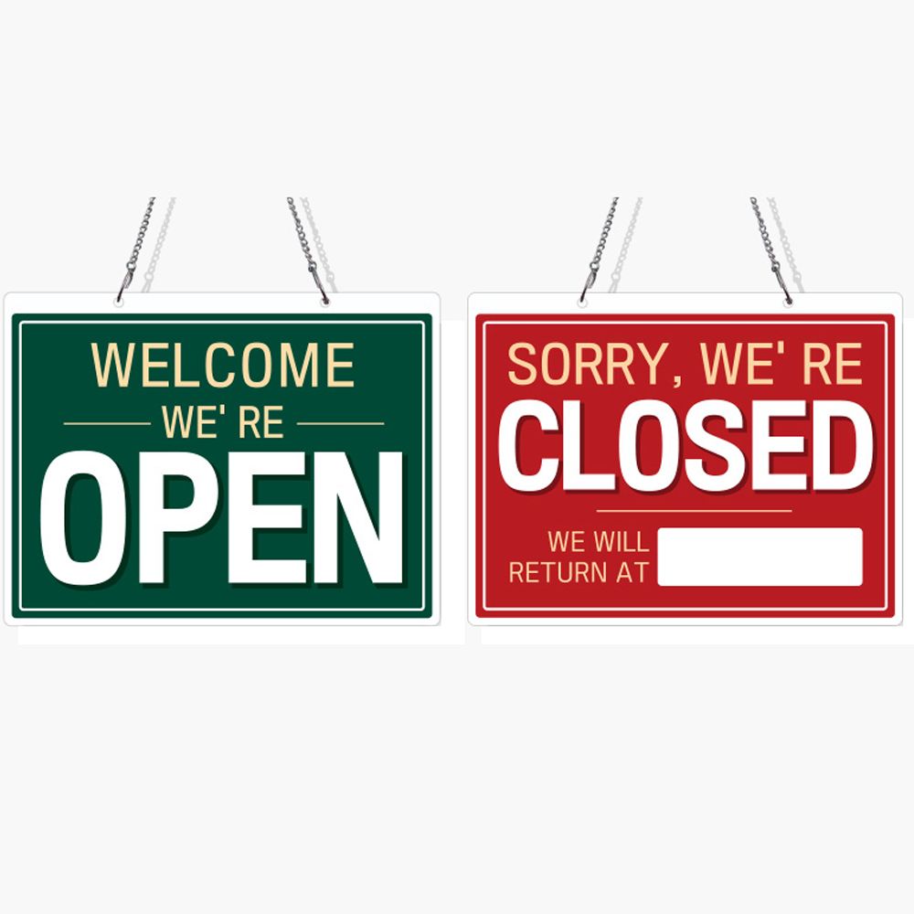OPEN 체인걸이형 양면 안내판 CLOSED2