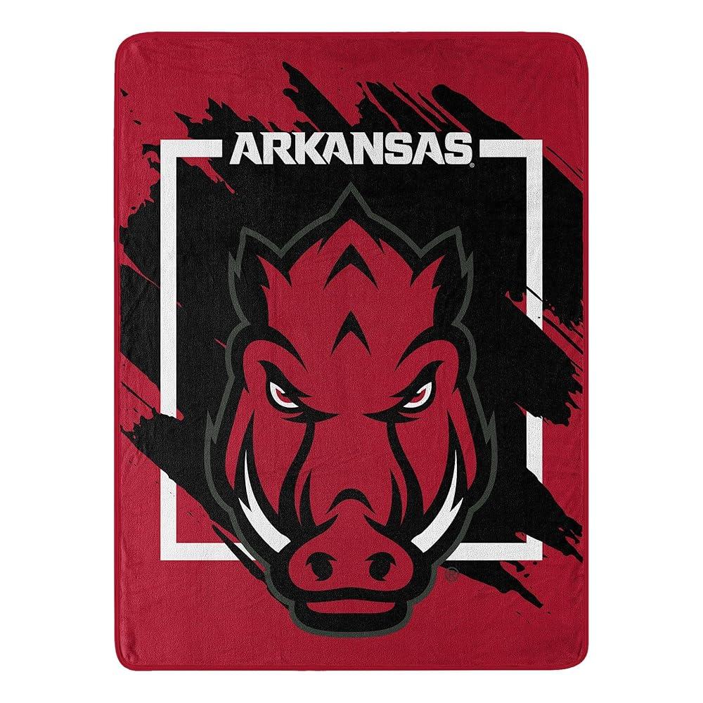 NORTHWEST ENTERPRISES NCAA 46x60 입체 디자인 마이크로 라셸 담요 아칸소 레이저백스