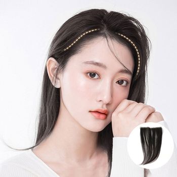접착식 인모 여자 헤어라인 부분가발 1