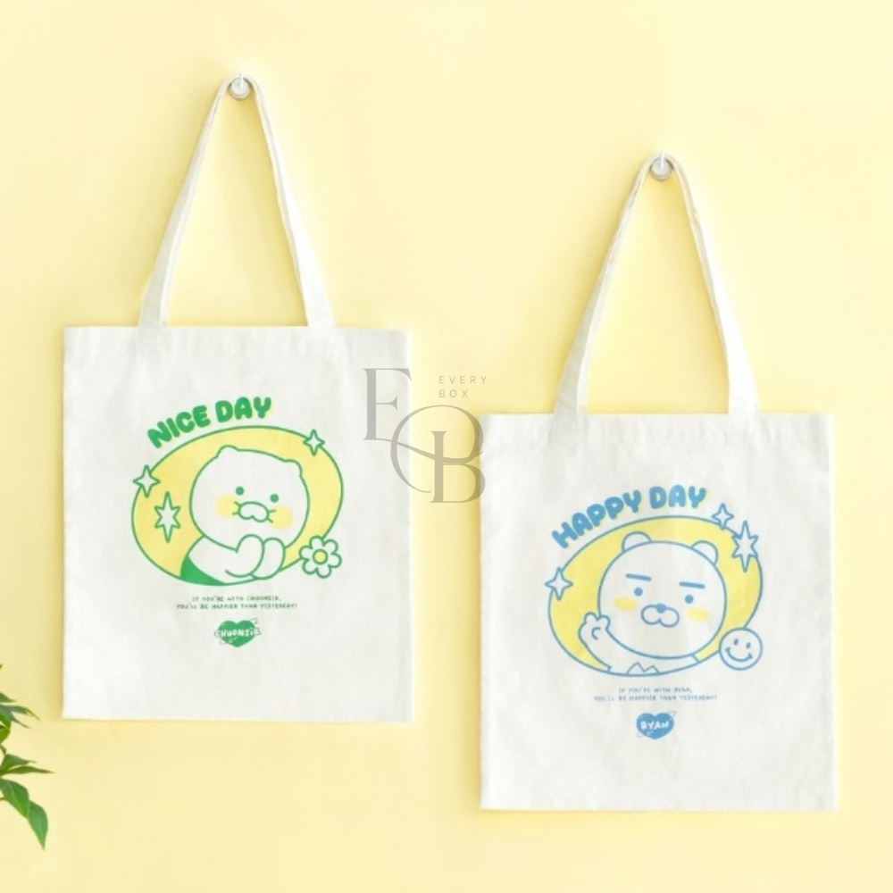 EVERYBAO 카카오프렌즈 세이치즈 심플 에코백 심플한가방 춘식이