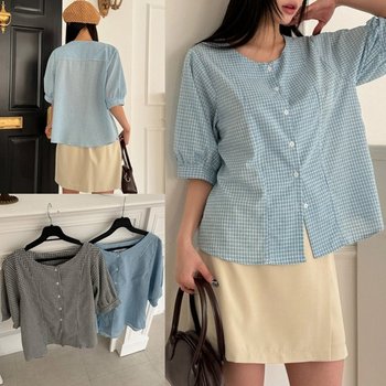 스테이여유핏단추블라우스 여성의류 505U430S