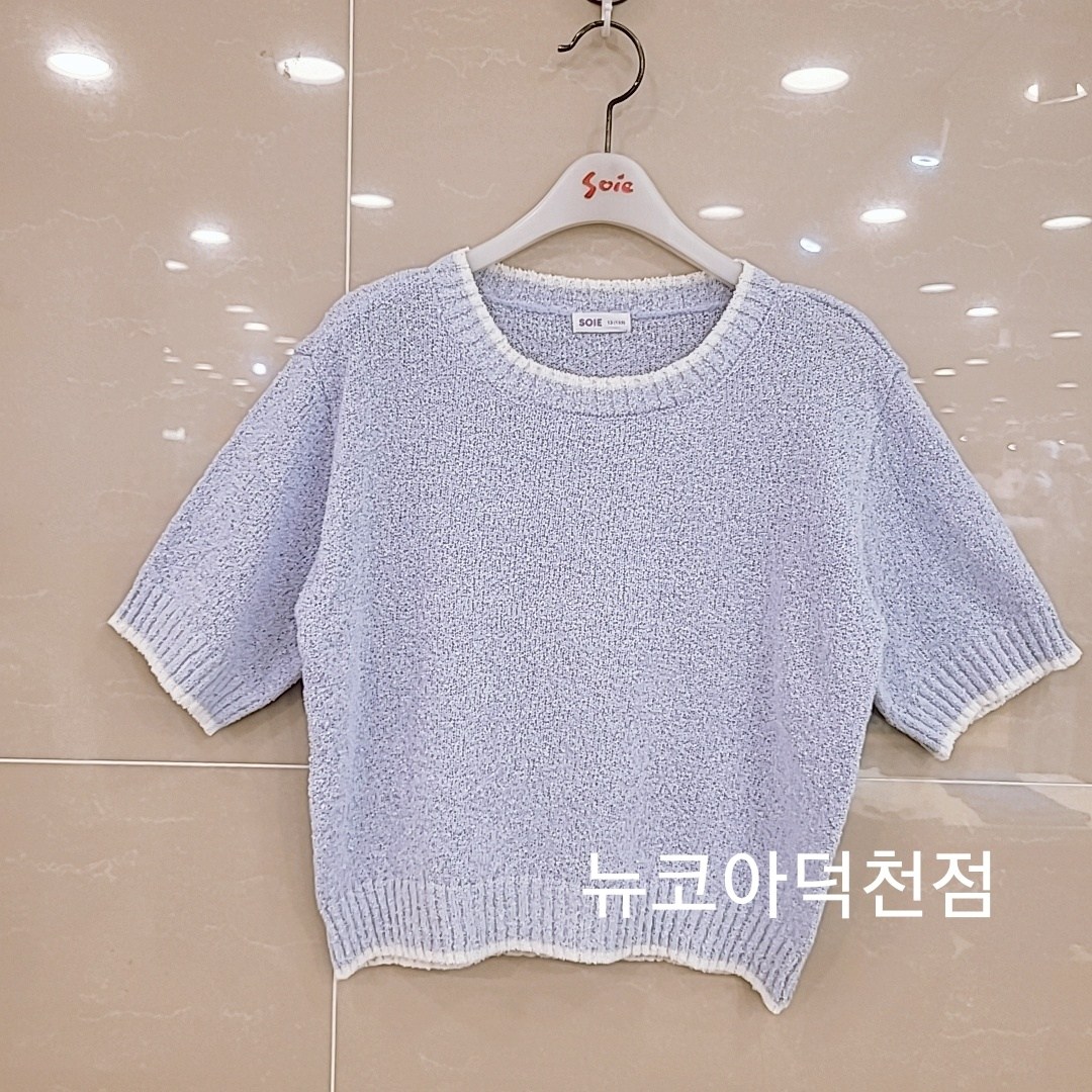 소이 소이주니어 23년 여름신상 4 5부 크롭 니트티 초등 중학생 여학생 크롭 니트티셔츠 165 15 23M5051