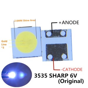 SHARP LED 백라이트 TV 3535 SMD 램프 비드 1 8W 6V 콜드 s 3000PC
