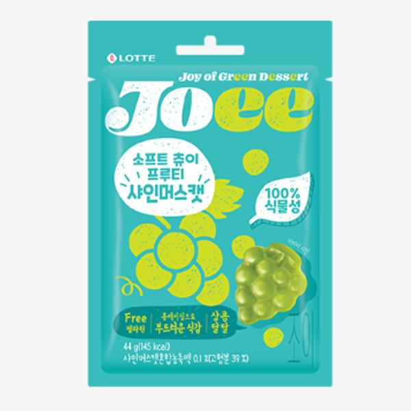 롯데웰푸드 롯데웰푸드 Joee 소프트 츄이 프루티 샤인머스캣 44g 4개
