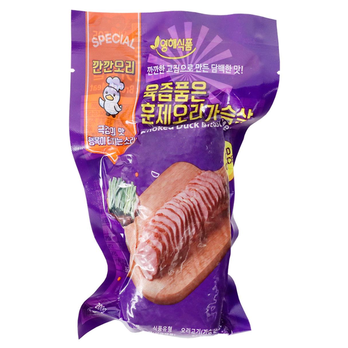 퀸즈몰 영해식품 깐깐오리 육즙품은 훈제오리가슴살 24개 200g