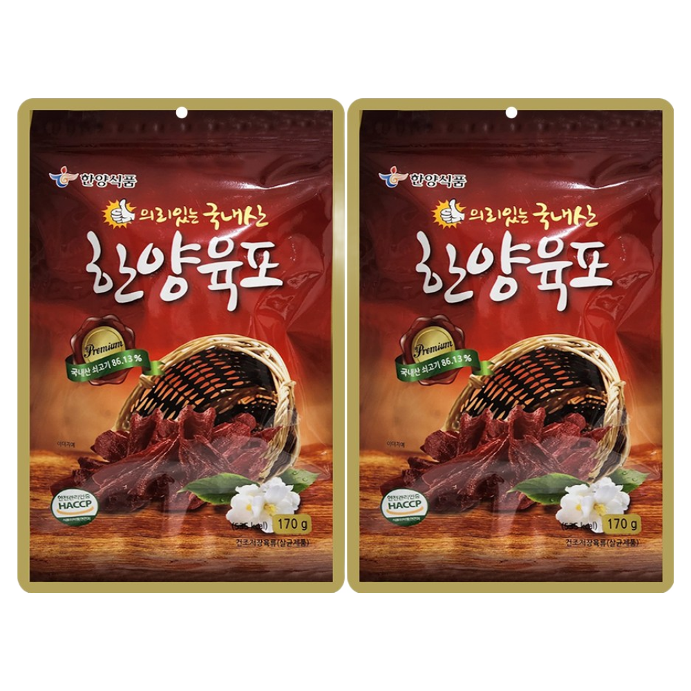한양식품 한양식품 한양식품 국내산쇠고기 한양육포 170g x 2개 안주 간식