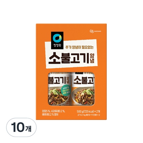 청정원 대상 청정원 소불고기양념 500g 10개