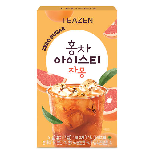 티젠 티젠 홍차 아이스티 자몽 티타임 빵 아이스커피 브런치모임 브런치 모임 5g 10개입 1개