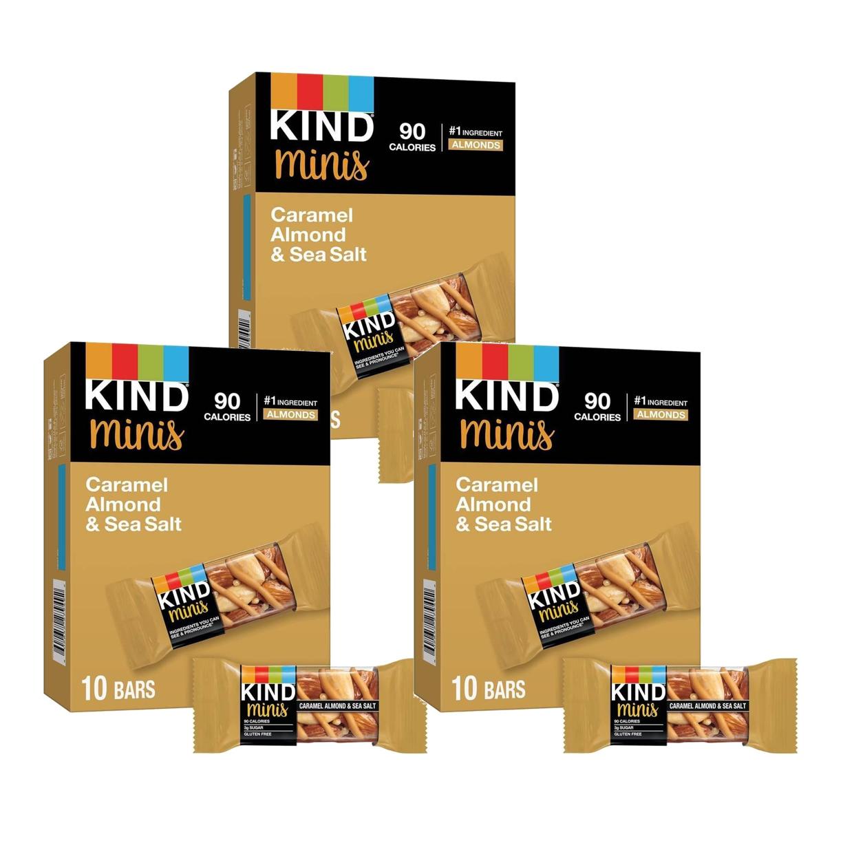 카인드 카인드 KIND Minis Caramel Almond Sea Salt 카인드 미니 캬라멜 아몬드 씨솔트 30개 20g