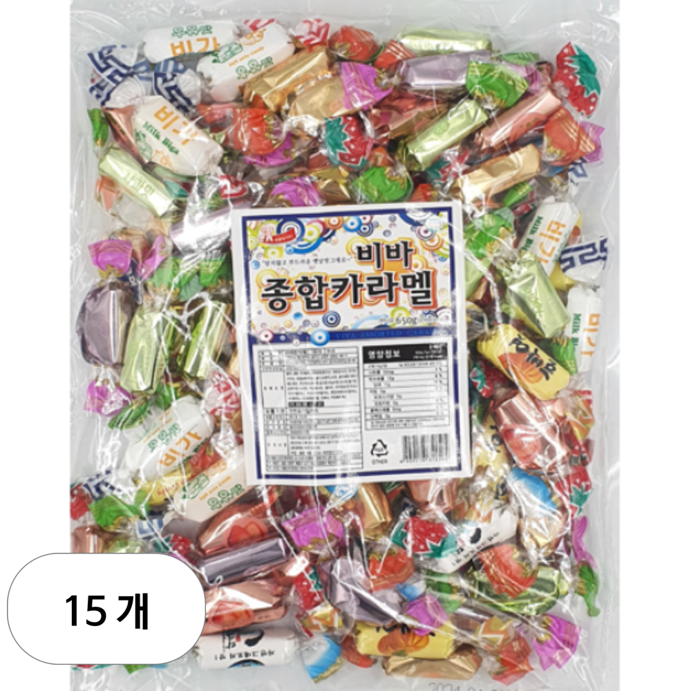 그린제과 아리랑지에프 비바종합카라멜 12개 650g
