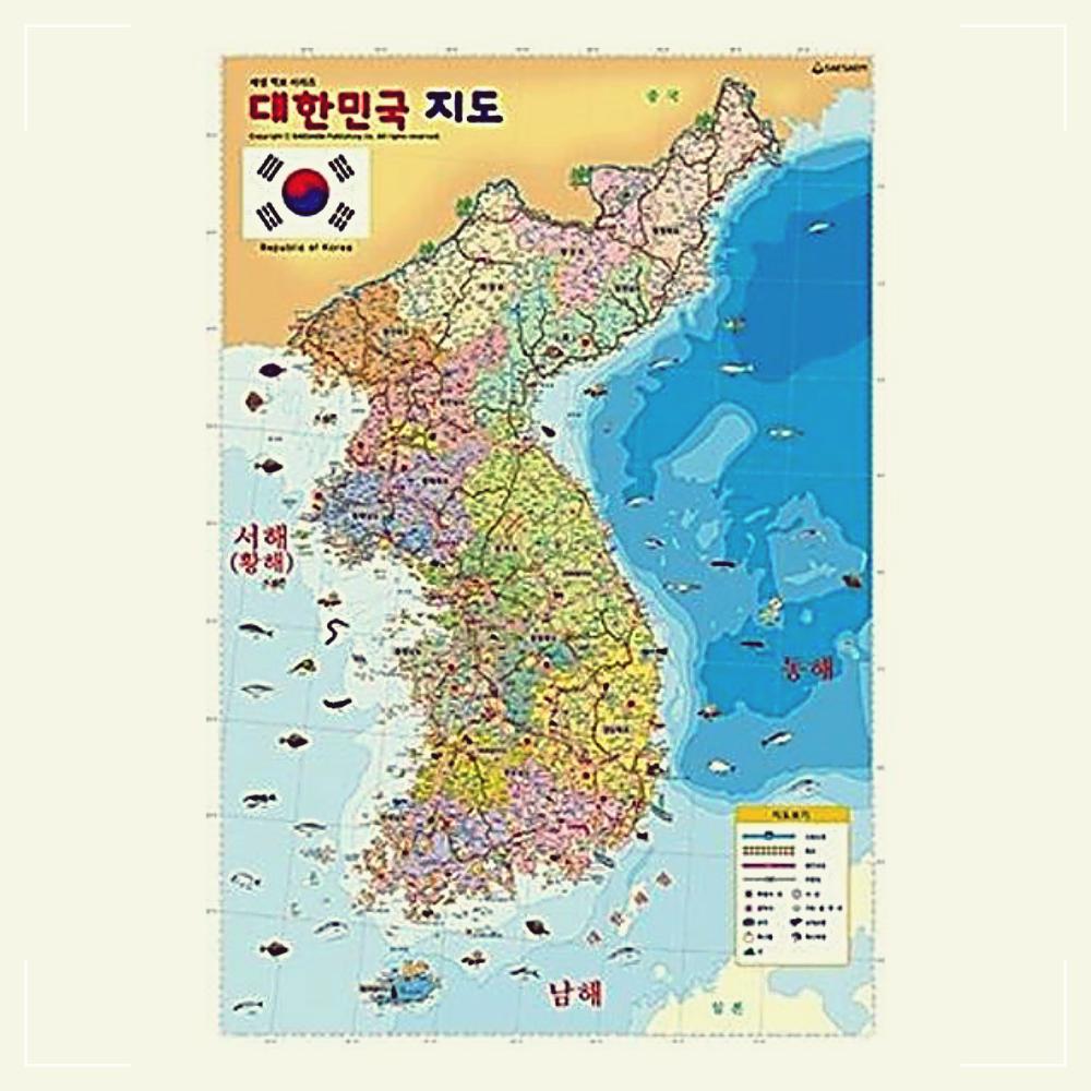 벽보 새샘 대한민국지도 EWFFWOAG