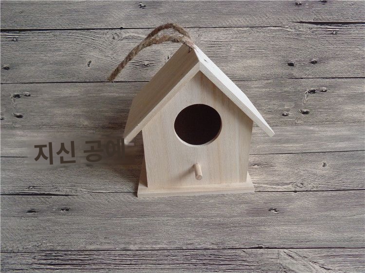 야외 새집 둥지 원목새장 정원 나무새집 중간목재색상 1개