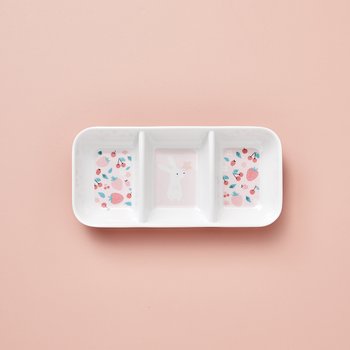 엠에이치앤코 모던하우스 베리래빗 멜라민 3칸 나눔접시 1개