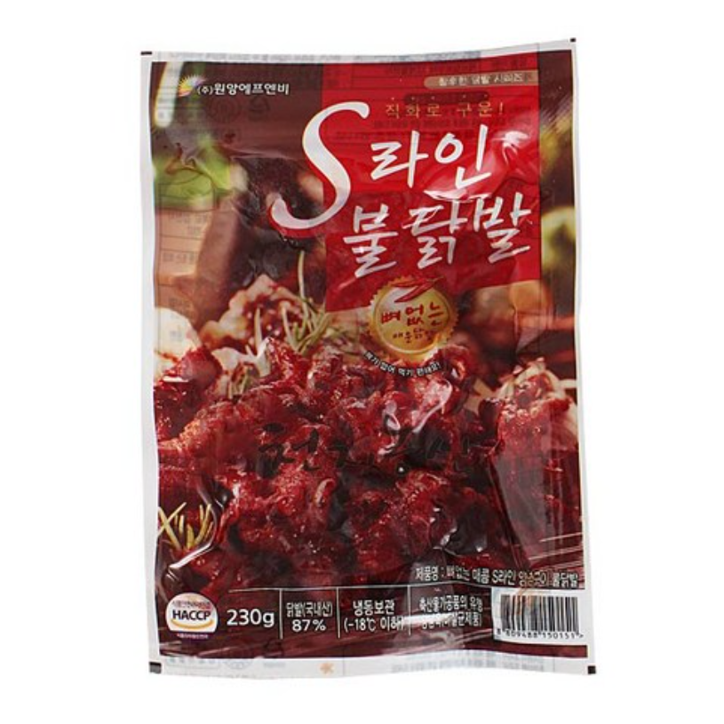 원앙에프앤비 원앙닭발 뼈없는 S라인 불닭발 230g X 4팩 4개