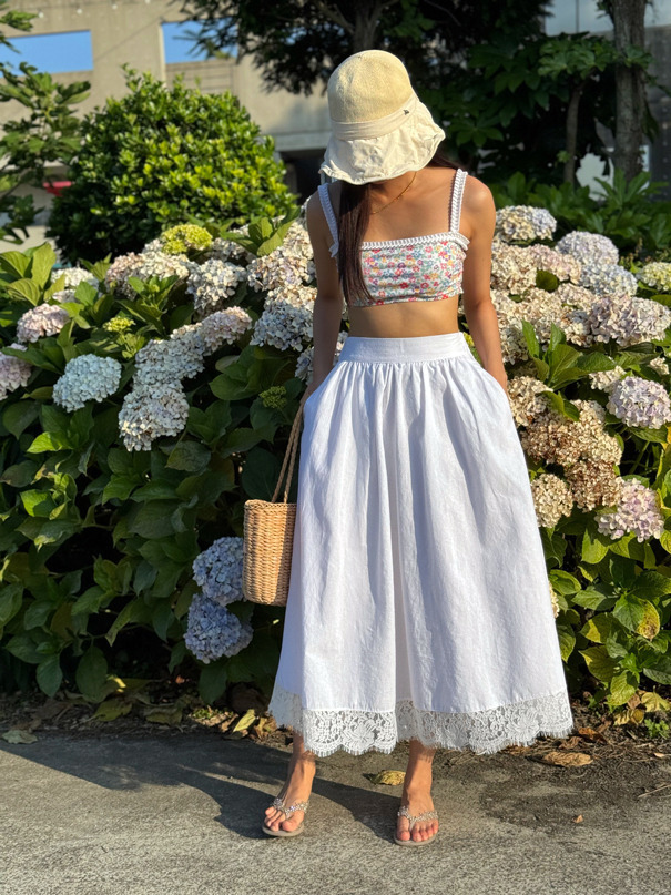 더 베케이션 샵 Portofino Linen full skirt