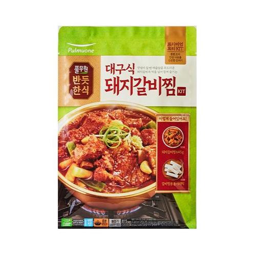 풀무원 반듯한식 대구식 돼지갈비찜 KIT 815g 1세트 간편식 캠핑 자취생 혼밥 간단식사 맛있는한끼 여름