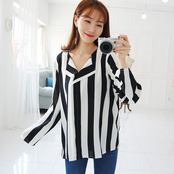 배꼽 다정한 여성의류 쉬폰 블라우스 1 44 88 B92-2