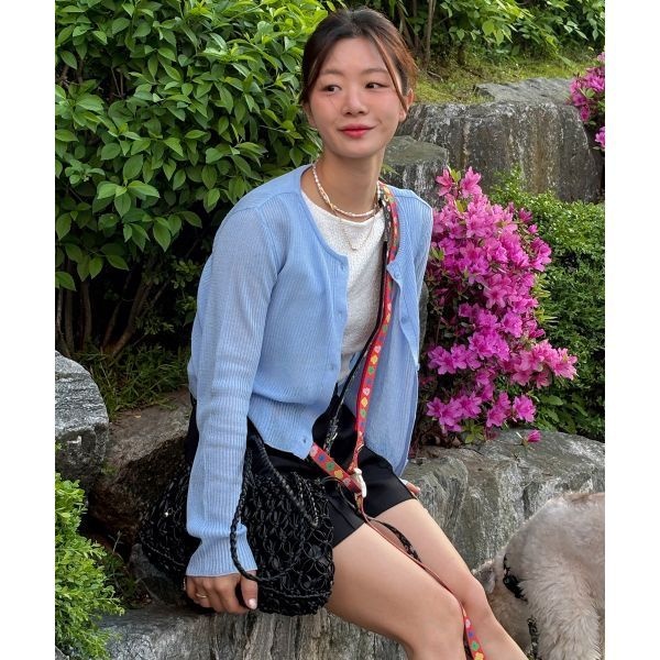 로엠 뉴뉴 가훤 라운드 긴팔 린넨 가디건 RMCKF25R97 5195874