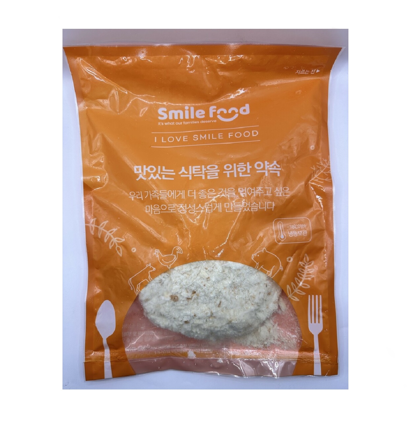 스마일푸드 스마일푸드 순살 등심 돈까스 150g x 5개 750g