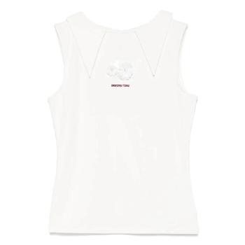 25 SHUSHU TONG 로고 자수 탑 FSDETO13COT004WH100 TP437647335