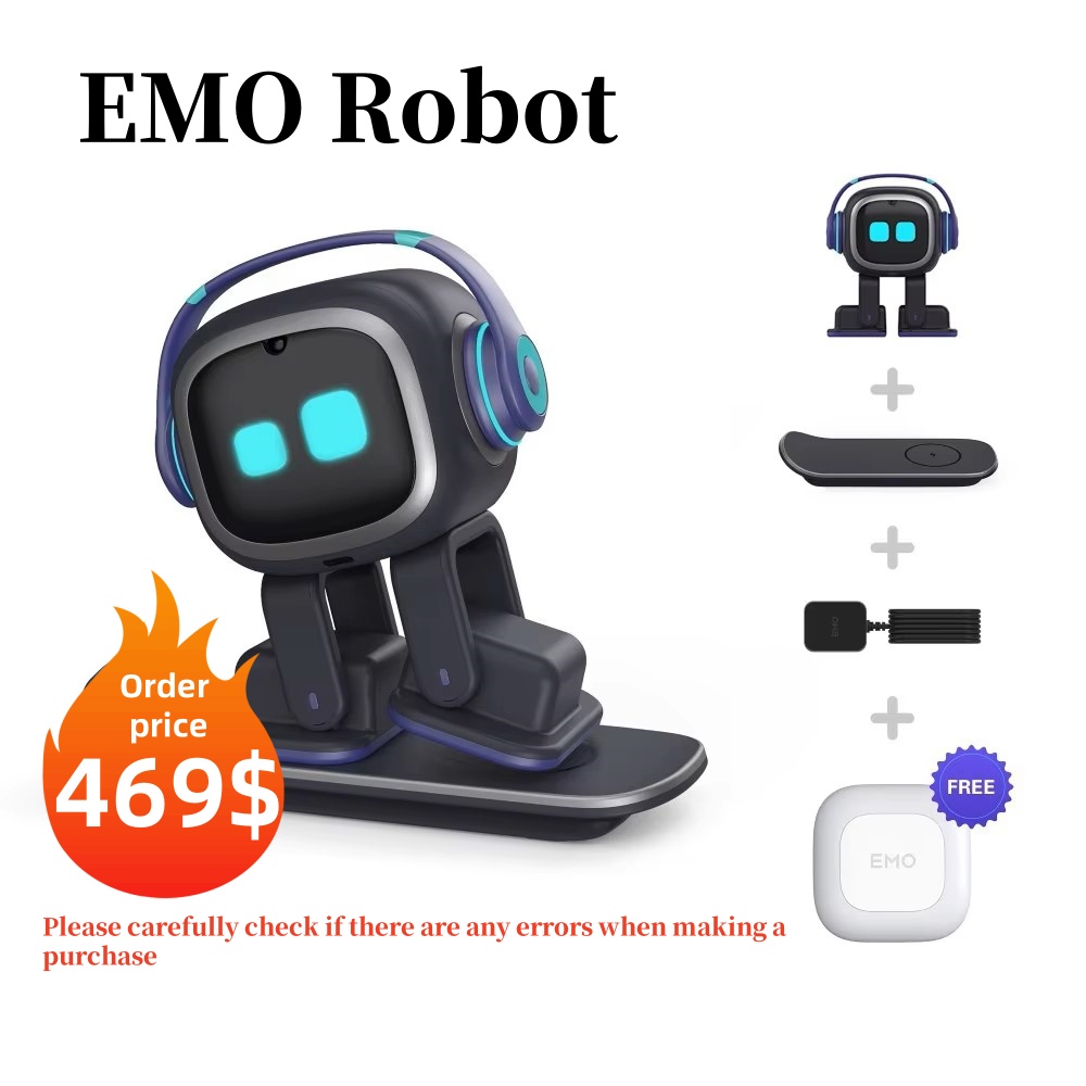 이모 로봇 지능형 전자 애완 동물 AI 상호 작용 얼굴 인식 데스크탑 맞춤형 01 EMO GO HOME
