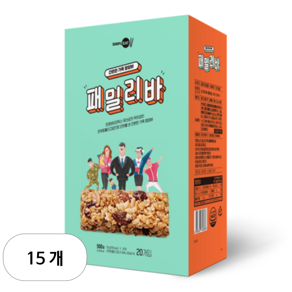 심플잇 영양담은 패밀리바 25g 9개