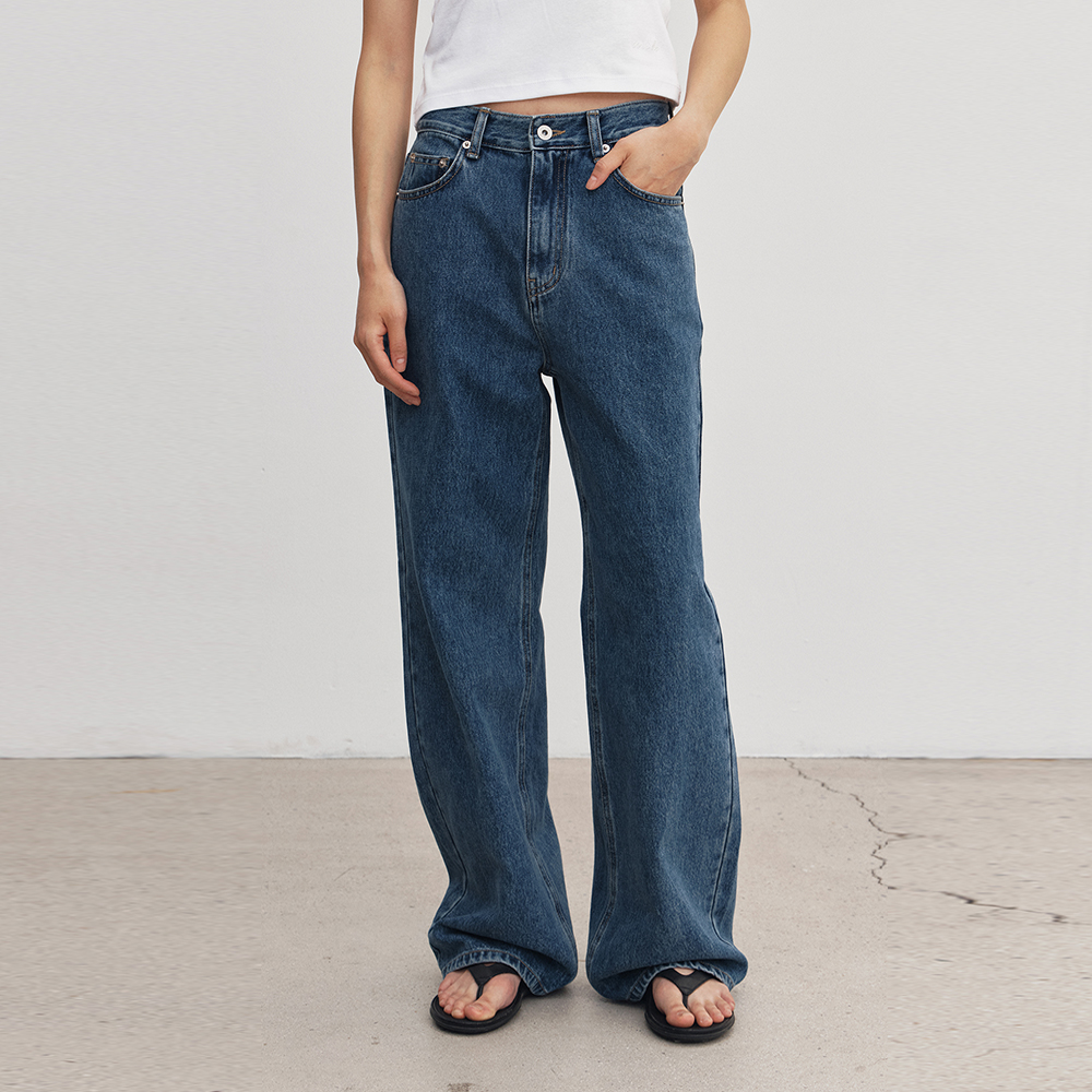 코어드 기장선택 Classic deep denim long M
