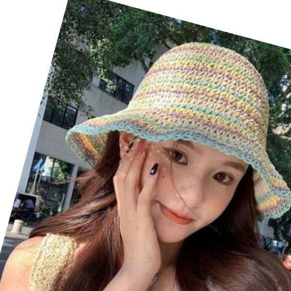 쌍문상회 베이직 모자 햇빛 밀짚 올데이 바캉스 모자 컬러