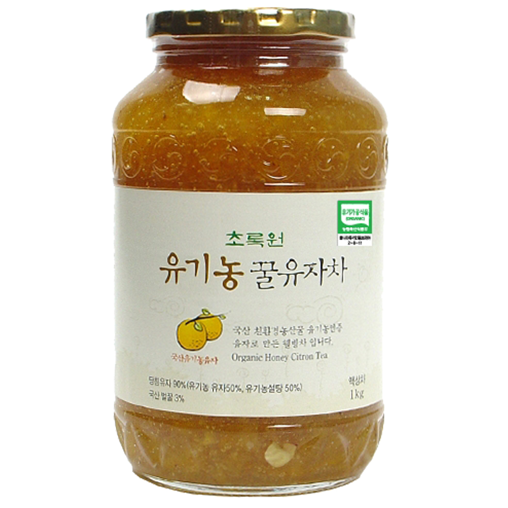 초록원 유기농 꿀유자차 1kg
