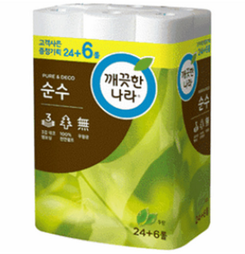 깨끗한나라 깨끗한나라 뉴 순수데코 3겹 27m 30롤