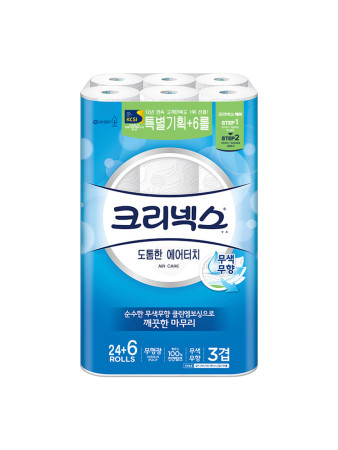 유한킴벌리 크리넥스 에어터치 3겹 27m 30롤