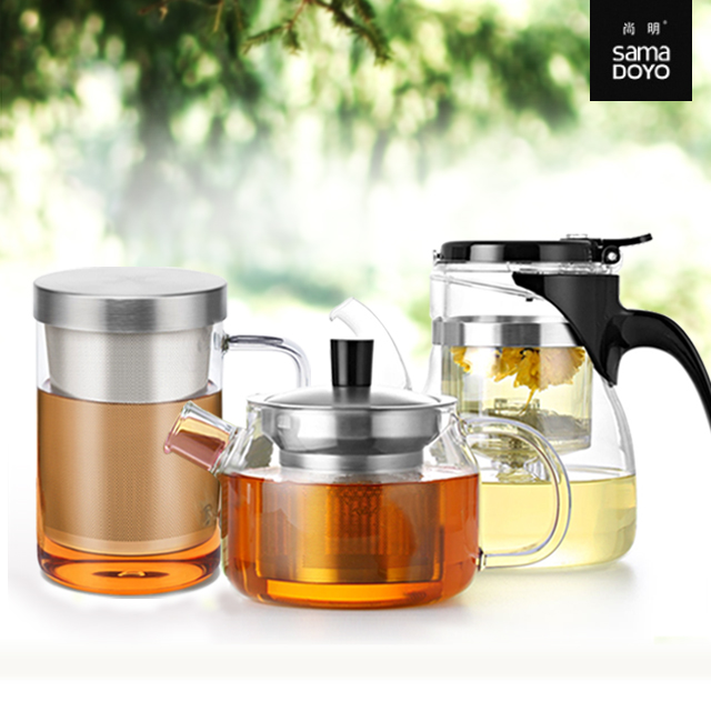 Samayodo large capacity heat-resistant glass tea p