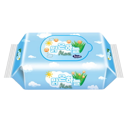 맑은하늘 알로에 물티슈 리필형 100매